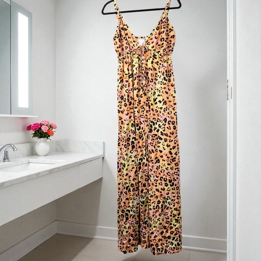 New! Bar lll Women's Animal-Print Swim Cover-Up Maxi Dress; Created for Macy’s